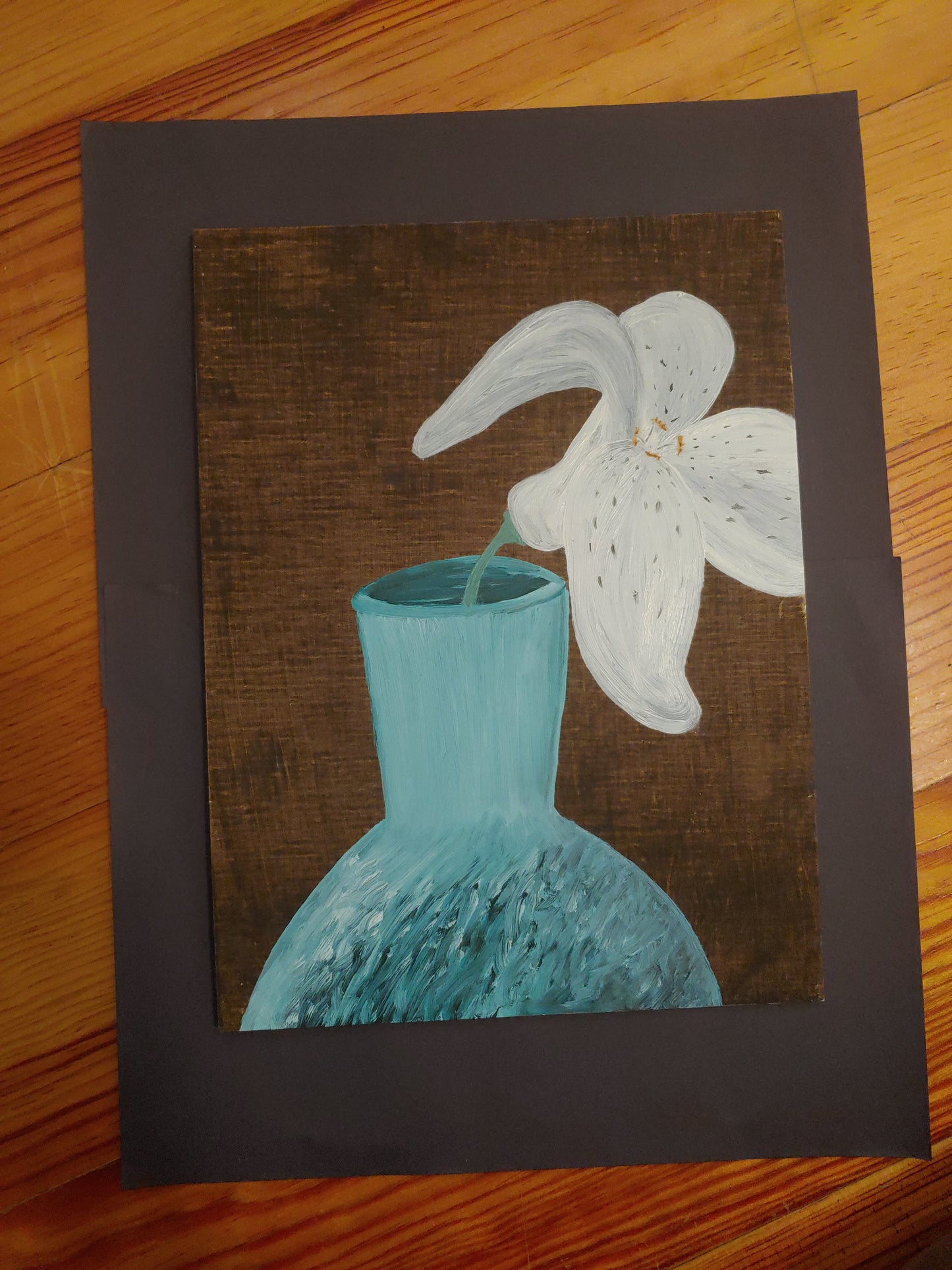 Lily in a Blue Vase
