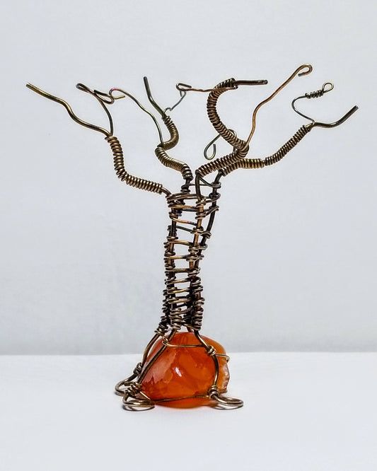 Tree of Life - Carnelian & Fine Silver Sculpture